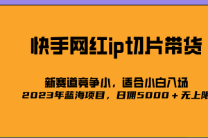2023爆火的快手网红IP切片,号称日佣5000+的蓝海项目,二驴的独家授权
