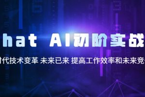 Chat AI初阶实战课，AI时代技术变革 未来已来,提高工作效率和未来竞争力