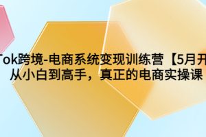 TikTok电商跨境变现实操课程，从小白到高手一步搭建自己的电商帝国