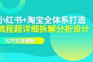 小红书淘宝全体系打造课程，82节实战课教你跳出流量竞争陷阱，学会选品和P图！