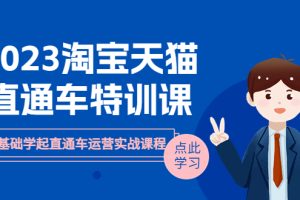 2023淘宝·天猫直通车评特训课，轻松学习直通车运营实战课程（8节课时）