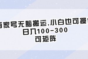 百度百家号项目介绍，小白也可操作，日入100-300，可矩阵玩法！