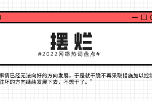 2022网络热词30个,你知道几个?