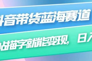 抖音无需真人出镜，字帖描字带货蓝海赛道，日入上千（附带全套教程）