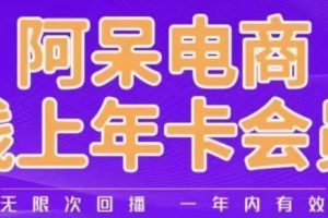 阿呆电商线上年会员，阿呆电商干货分享（最新更新中）