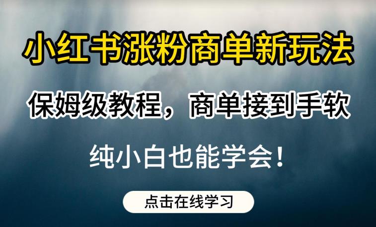 小红书商单新玩法揭秘！保姆级教程，轻松涨粉赚零花【附带教程】