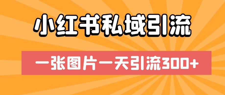 小红书私域引流秘籍!一张图片一天带来300流量! 小红书私域引流秘籍!一张图片一天带来300流量!
