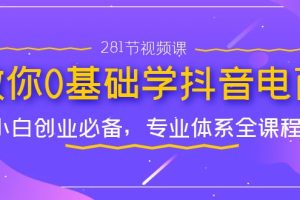 从零开始学习抖音电商，小白创业新手必备实战课程（281节视频教程）