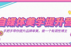 打造个人品牌，提升美学素养！美学提升营带你成为有调性的自媒体博主（11节课）