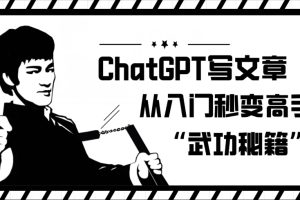 CHATGPT写文章，从入门秒变高手的‘武功秘籍’【揭秘】