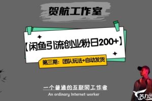 全自动发货，闲鱼引流一天200：如何打造团队闭环模式实现创业收益？