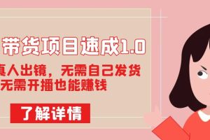 图文带货速成1.0：无需真人出镜，无需自己发货，轻松开启赚钱模式！