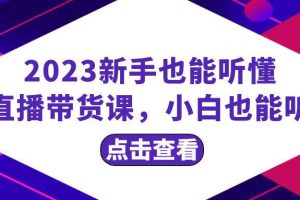 2023新手必学直播带货课，从流量到话术全面解析，小白也能轻松掌握，20节完整