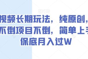 抖音中视频长期玩法，抖音不倒项目不倒，纯原创简单上手，保底月入过W