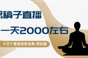 十万个富翁修炼宝典之3.念稿子直播,一天2000左右