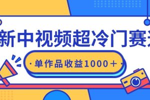 蓝海中视频超冷门赛道，轻松过原创，单条视频收益1000＋