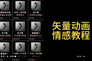 矢量动画情感教程：高点赞涨粉，适合情感、思维、创业教育等赛道