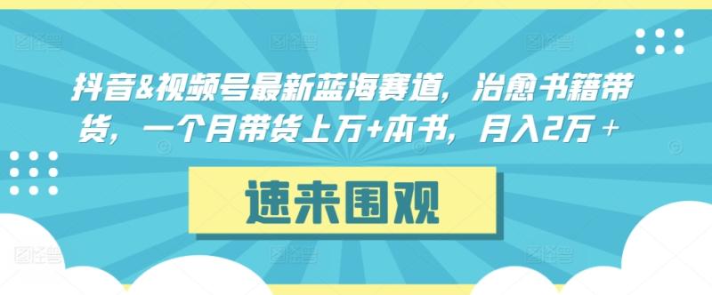 抖音&视频号最新蓝海赛道,治愈书籍带货,一个月带货上万+本书,月入2万+【揭秘】 抖音&视频号最新蓝海赛道,治愈书籍带货,一个月带货上万+本书,月入2万+【揭秘】
