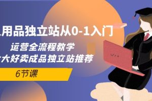 成人用品独立网站从0-1入门：运营全流程教学，七大好卖成品独立站推荐-6节课