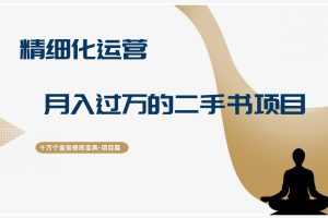 十万个富翁修炼宝典精细化运营，月入过万的二手书项目
