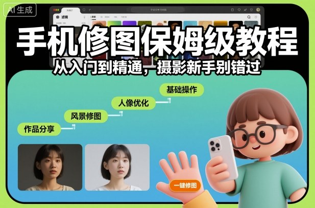 手机修图保姆级教程,从入门到精通,摄影新手别错过 手机修图保姆级教程,从入门到精通,摄影新手别错过